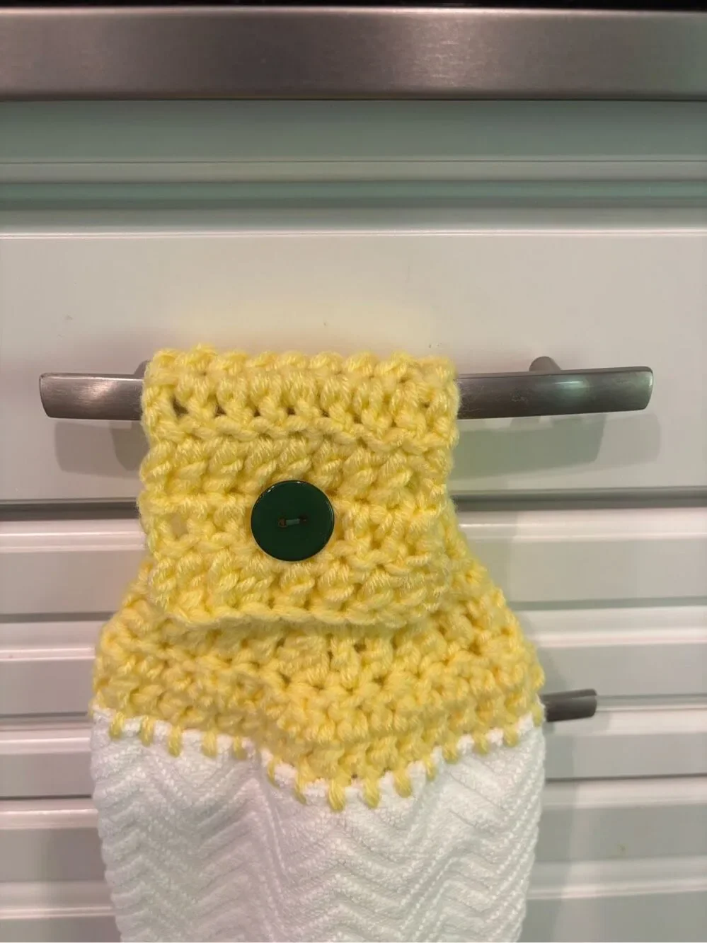 Crochet Top Kitchen Towel-Lemons